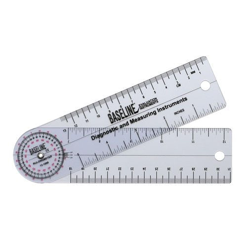Plastic Angle Ruler Goniometer - 6" 360° Joint Range of Motion Tool