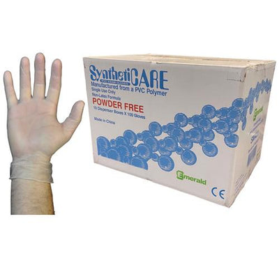 Powder-Free Vinyl Exam Gloves - Case of 10 Boxes