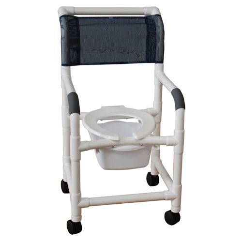 PVC Shower Chair with Square Commode Pail