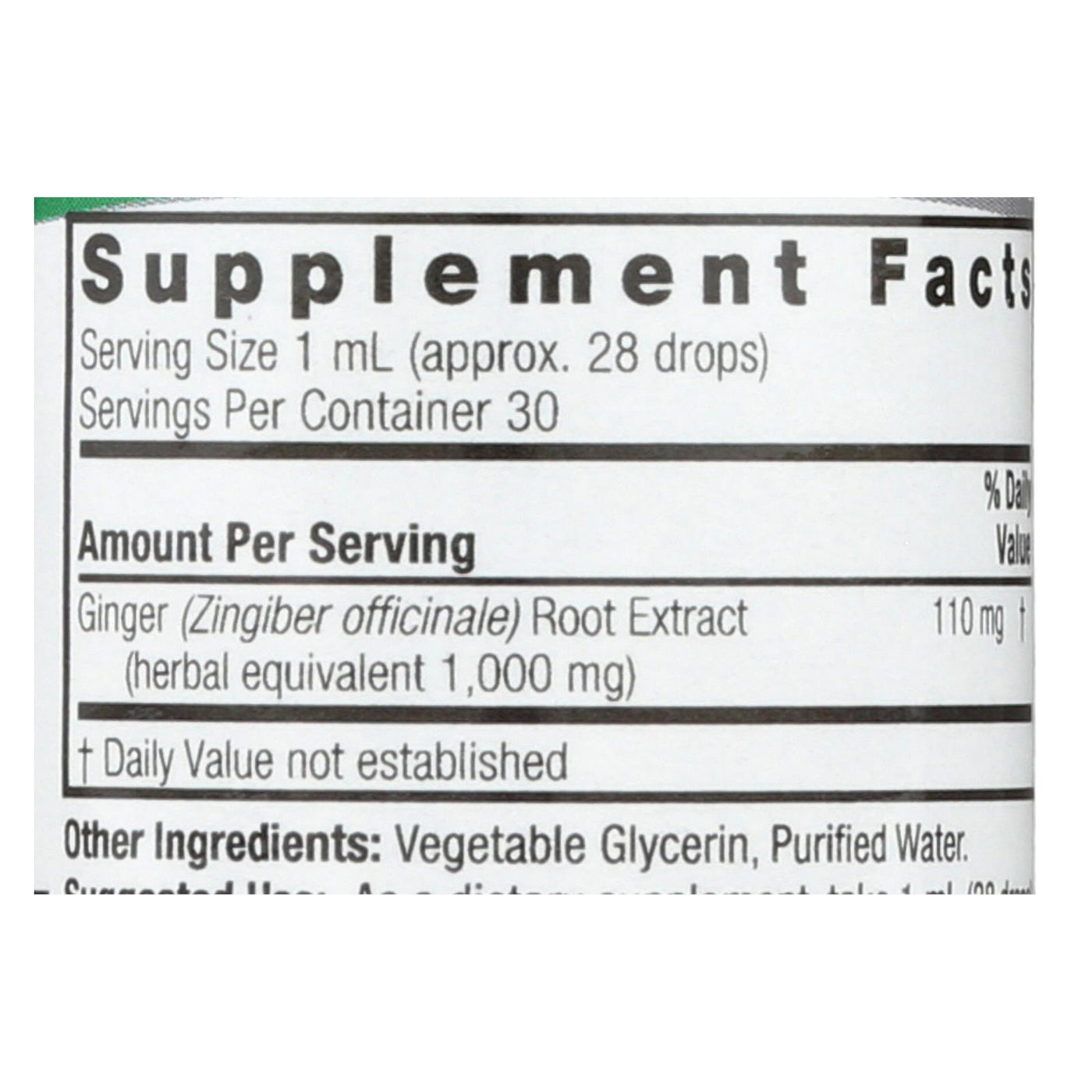 Nature's Answer - Ginger Root Alcohol Free - 1 Fl Oz