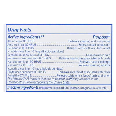 Boiron - Coldcalm Cold - 60 Tablets