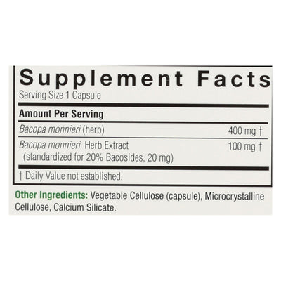 Nature's Answer - Bacopa - 500 Mg - 90 Veggie Caps