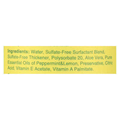 Rebel Green Hand Soap - Peppermint - Lemon - Case Of 4 - 16.9 Fl Oz