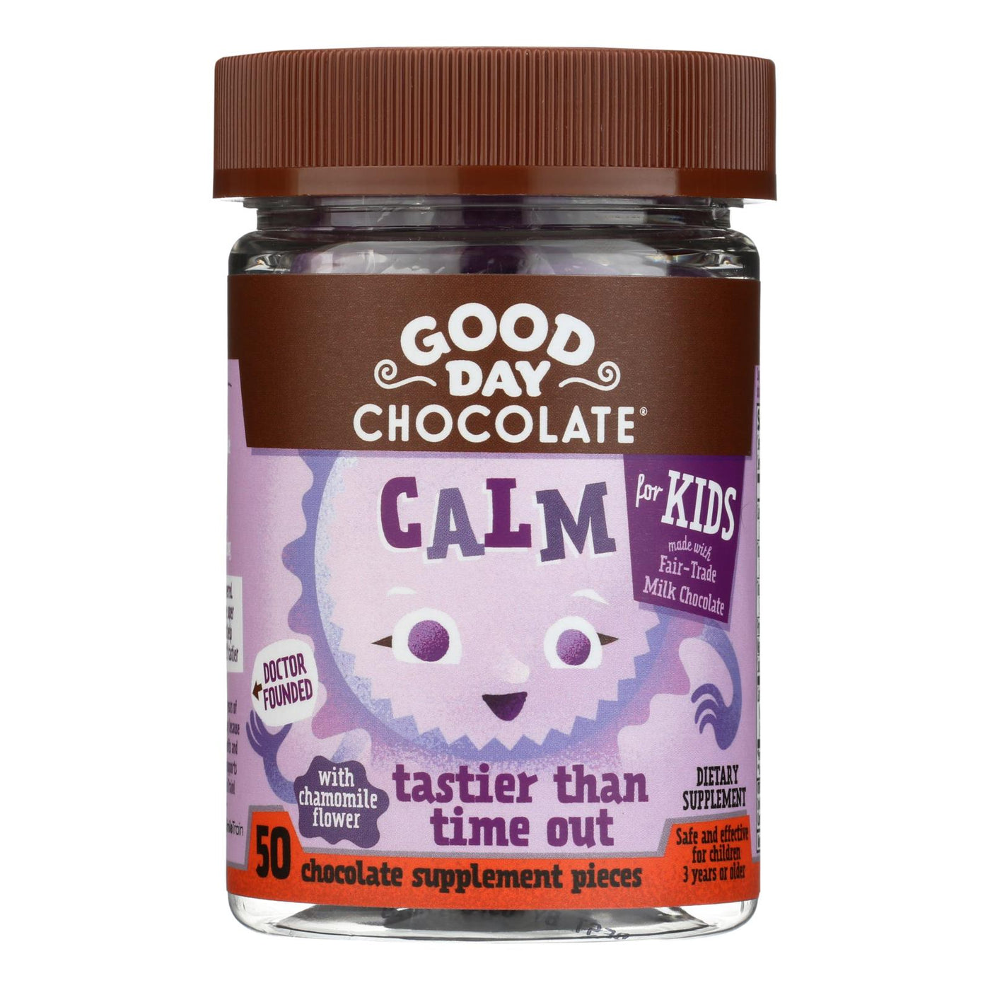 Good Day Chocolate - Calm Supplement For Kids - 50 Count