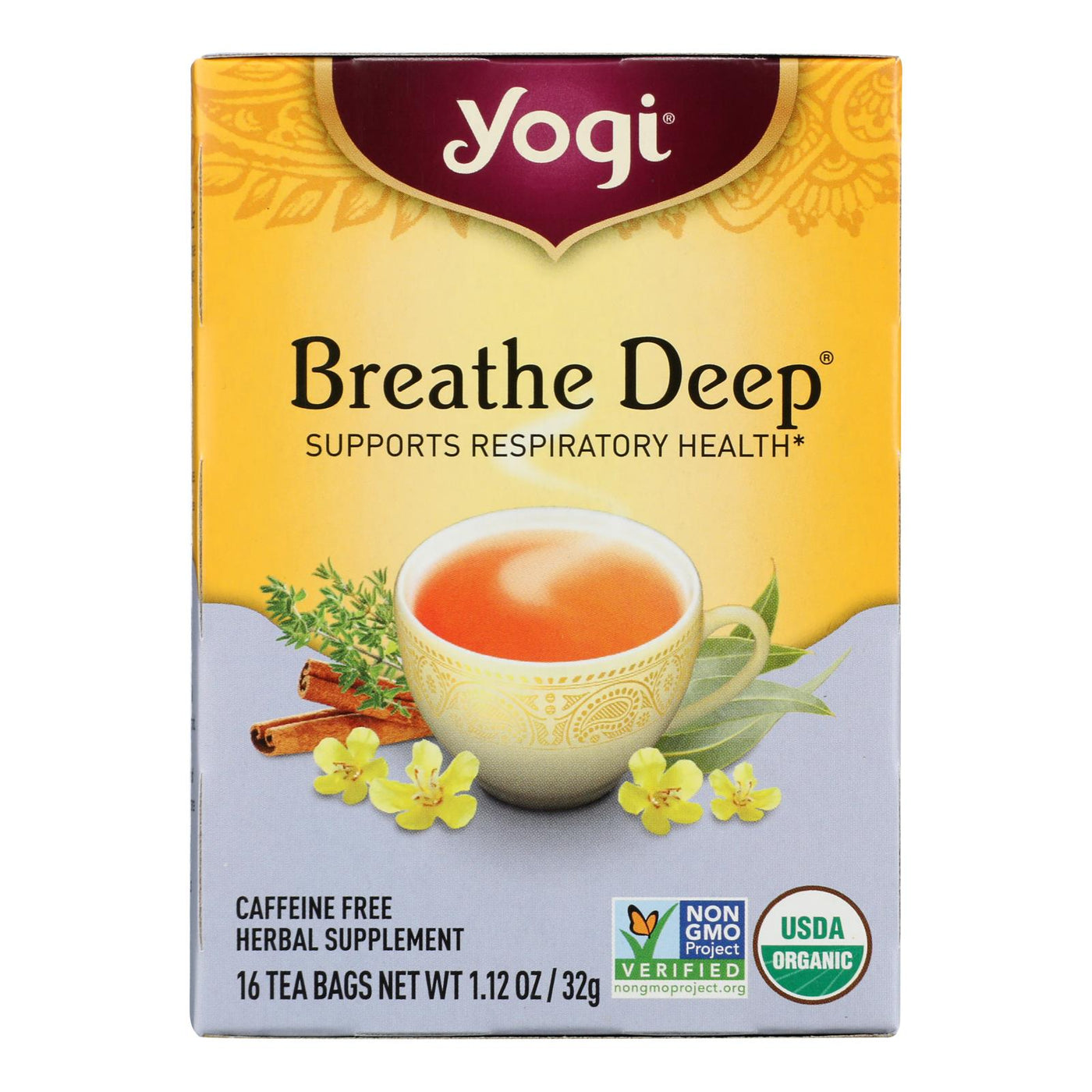 Yogi Tea Breathe Deep - Caffeine Free - 16 Tea Bags