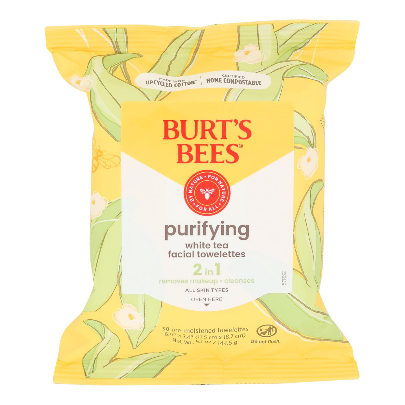 Burts Bees - Face Towelette - White Tea - Case Of 3 - 30 Count