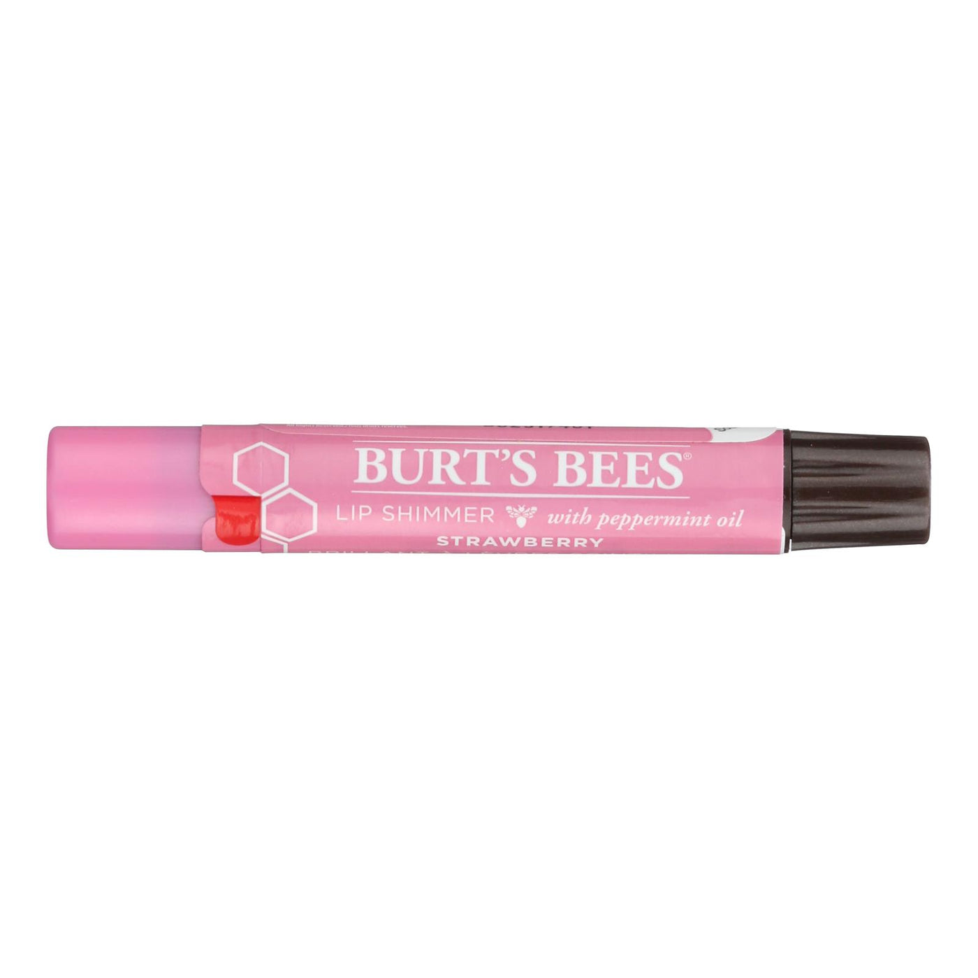 Burts Bees - Lip Shimmer - Strawberry - Case Of 4 - 0.09 Oz