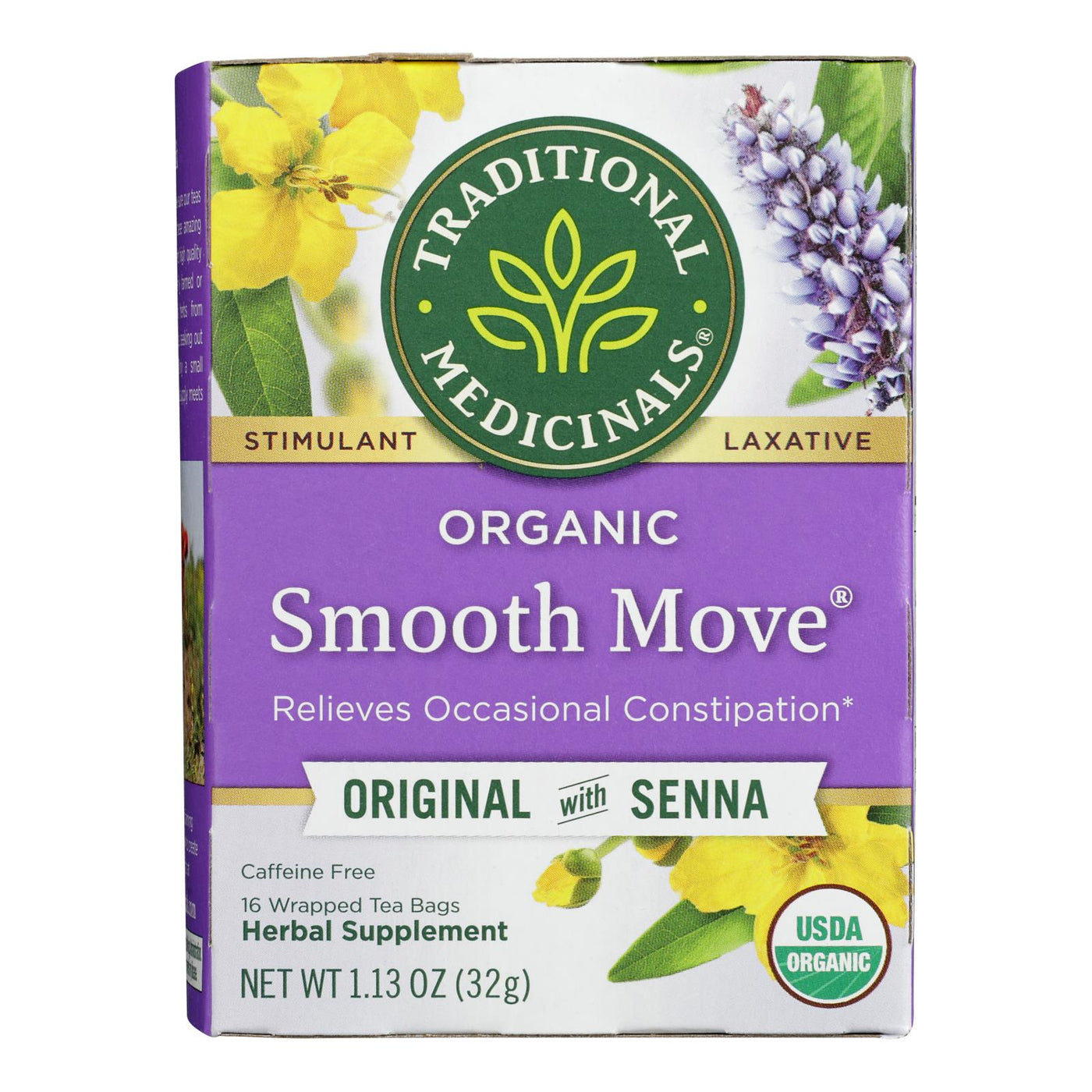 Traditional Medicinals Organic Senna Stimulant Laxative Tea - Caffeine Free - 16 Bags