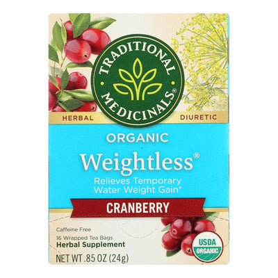 Traditional Medicinals Organic Weightless Cranberry Herbal Tea - Caffeine Free - 16 Bags