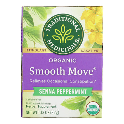 Traditional Medicinals Organic Smooth Tea - Senna Peppermint - 16 Bags