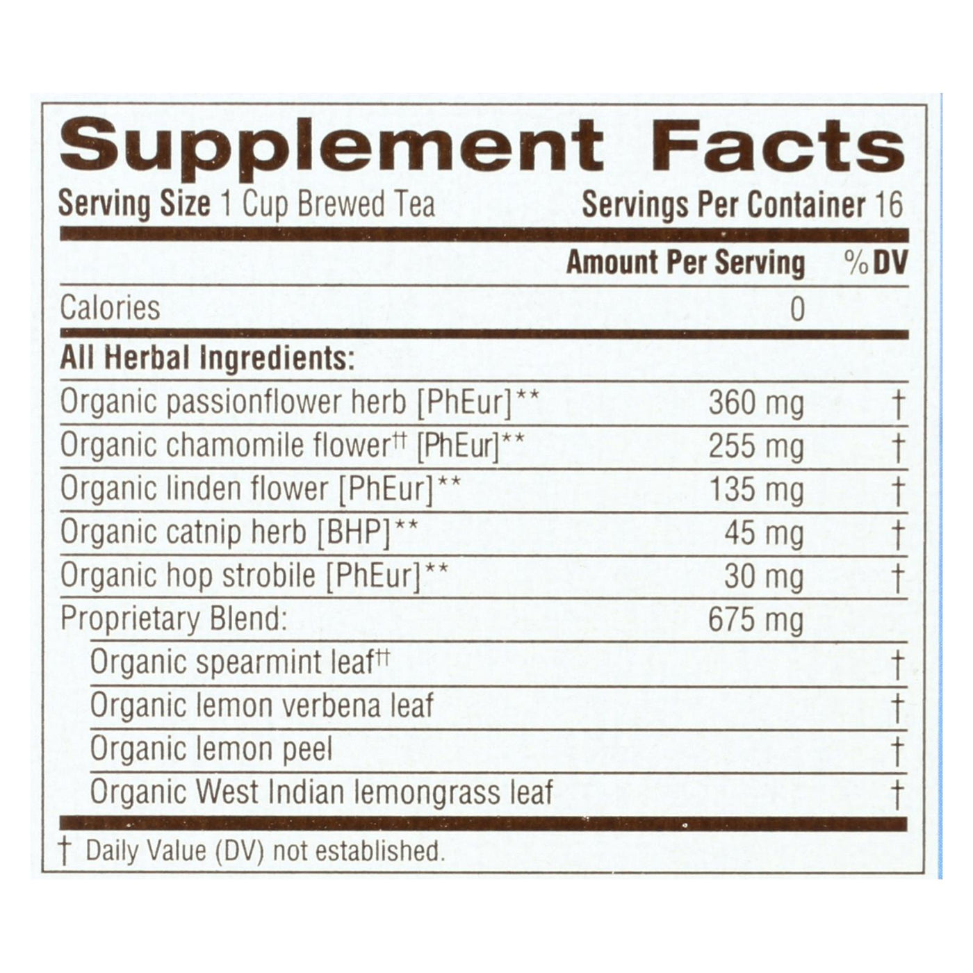 Traditional Medicinals Organic Nighty Night Tea - Caffeine Free - 16 Bags