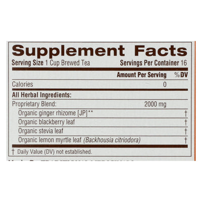 Traditional Medicinals Organic Ginger Aid Herbal Tea - Caffeine Free -16 Bags