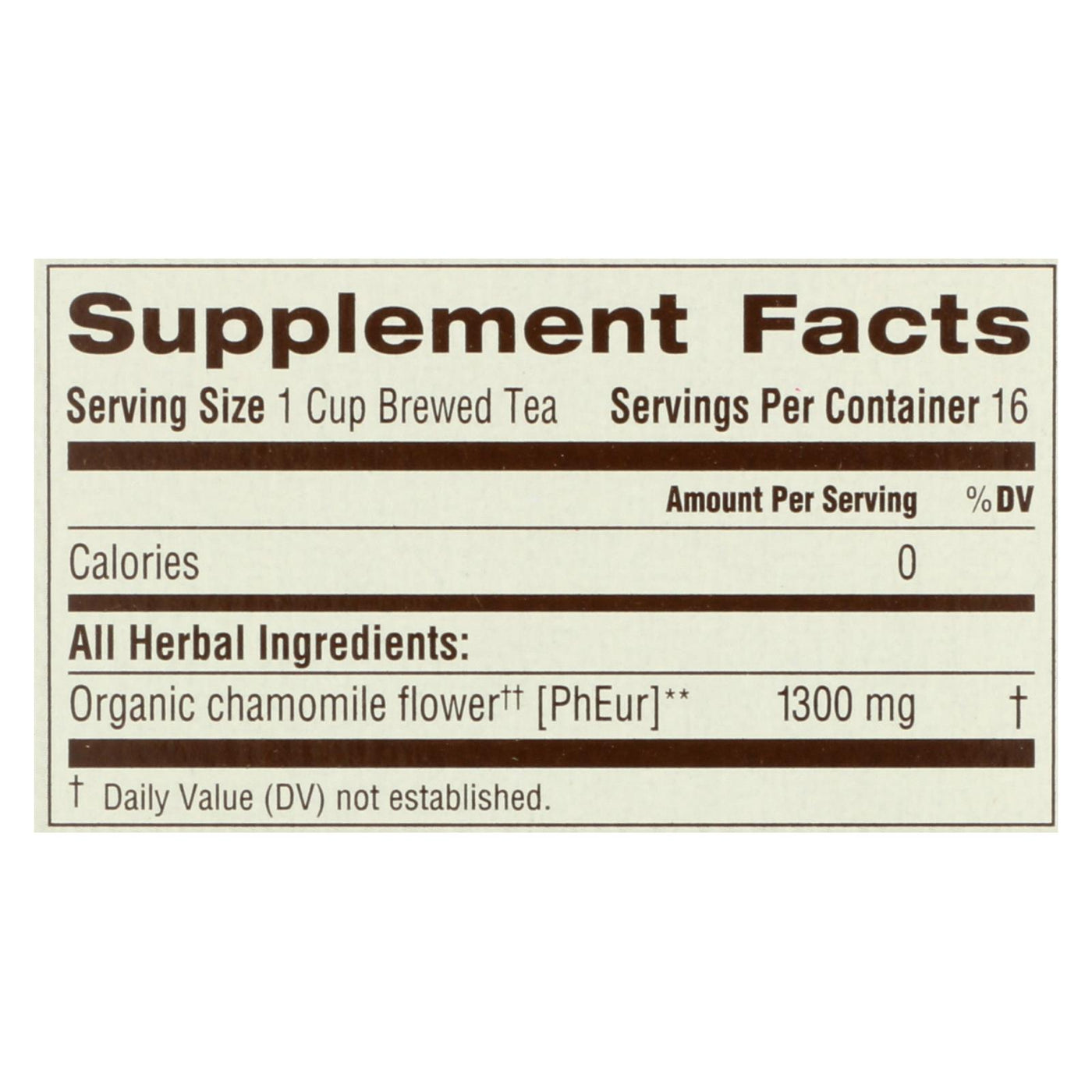 Traditional Medicinals Organic Chamomile Herbal Tea - 16 Tea Bags