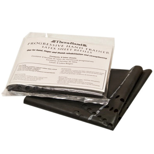 TheraBand Progressive Hand Trainer Refills - Black (Pack of 6)