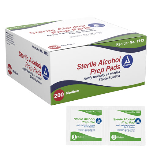 Alcohol Prep Pads – Medium, Sterile, Box of 200