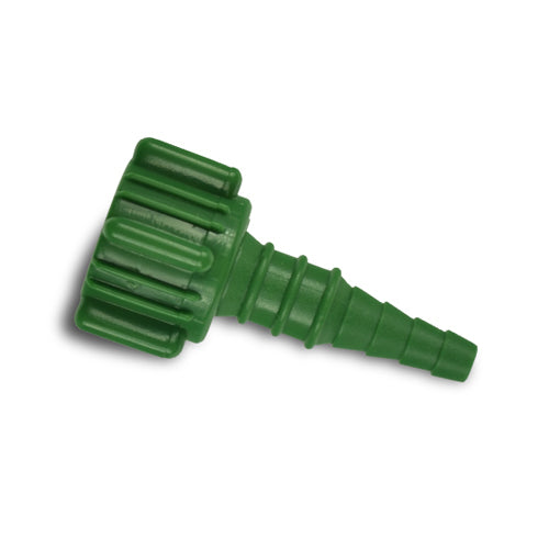 Oxygen Fitting For Hose Connector - 50/Box Green Plastic