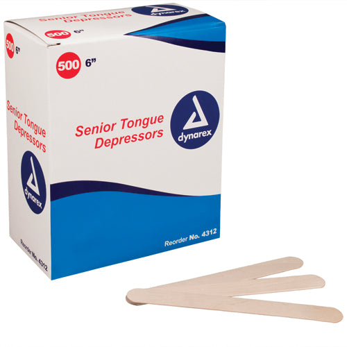 Non-Sterile Tongue Depressors 6" - Box of 500