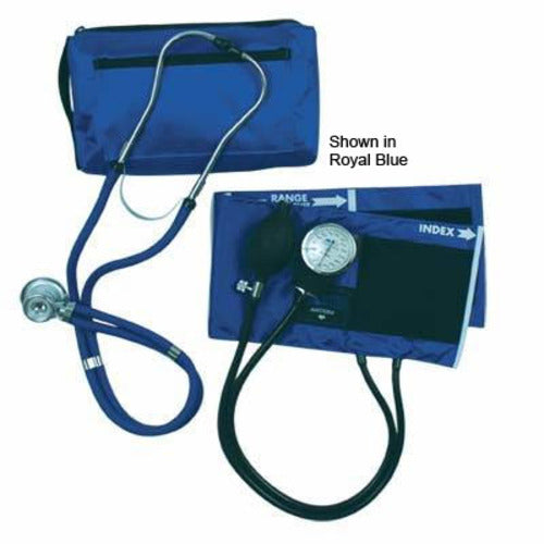 MatchMates Aneroid Sphygmomanometer Kit with Stethoscope – Royal Blue