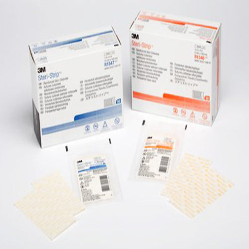 3M Steri-Strip Skin Closure Strips 1/2" x 2" - 6 Strips/Envelope, Box of 50