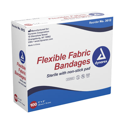 Sterile Flexible Fabric Bandages - Box of 100