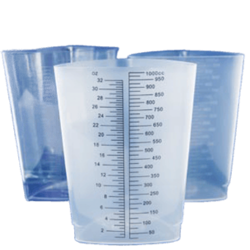 Triangular Graduated Polystyrene Cups 32 oz. - 200/Case