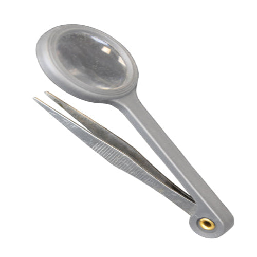 3-Inch Forceps with Magnifier – Retail Pack