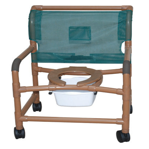 Deluxe PVC Shower Chair – Wood-Tone