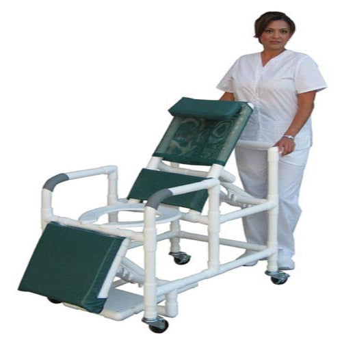 Reclining PVC Shower Chair with Open Elongated Front – ELR