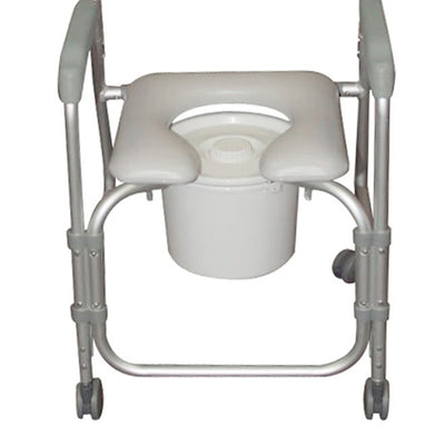 Aluminum Shower Chair Commode with Casters – Knockdown