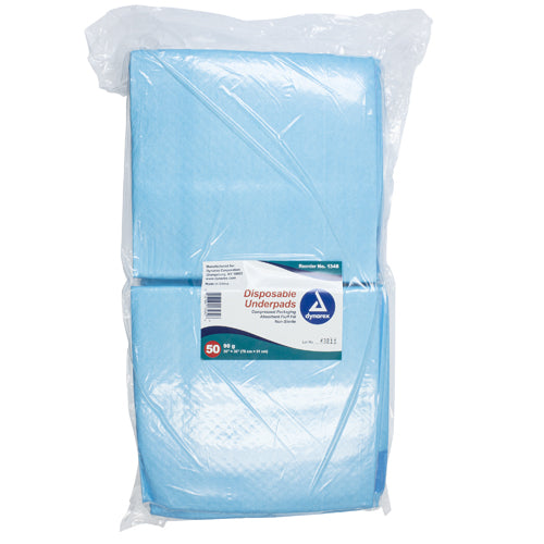 Disposable Underpads 30x36 Inch with Polymer – 90 gr, Case of 100
