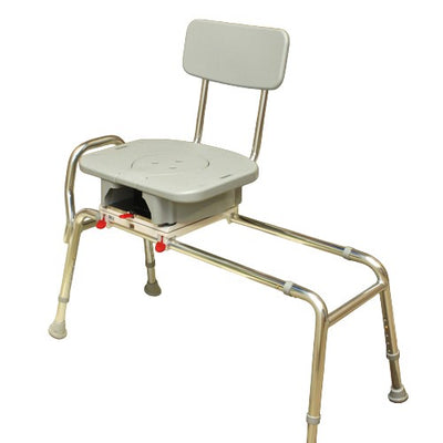 Snap-N-Save Sliding Transfer Bench with Cut-Out Swivel Seat