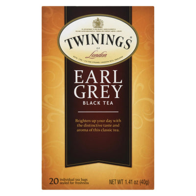 Twinings Tea Earl Grey Tea - Black Tea - Case Of 6 - 20 Bags