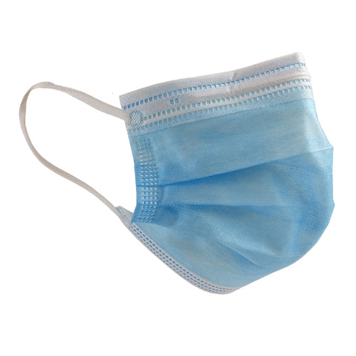 3-Ply Face Masks with Ear Loops – Box of 50, Level 2, Medical Grade