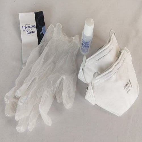 N95 Mask Germ Protection Kit – 2 Masks, Hand Sanitizer & 1 Pair Gloves