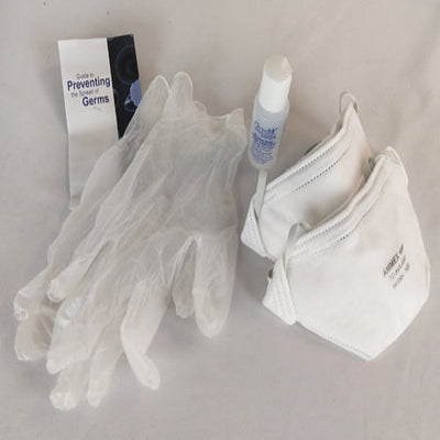 N95 Mask Germ Protection Kit – 2 Masks, Hand Sanitizer & 1 Pair Gloves