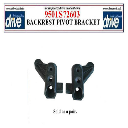 Back Rest Pivot Bracket Pair for Rollator