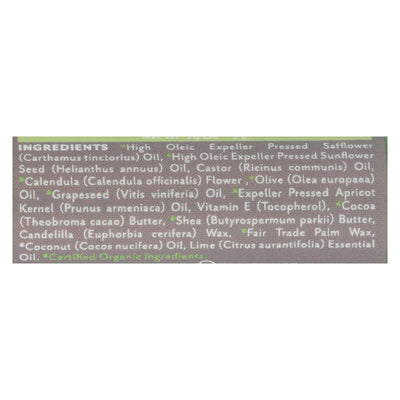 Soothing Touch Lip Balm - Organic Coconut Lime - Case Of 12 - .25 Oz