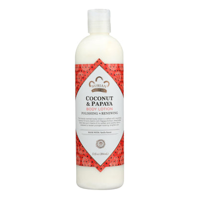 Nubian Heritage Lotion - Coconut And Papaya - 13 Oz