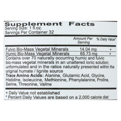 Vital Earth Minerals Fulvic-humic Mineral Blend - 32 Fl Oz