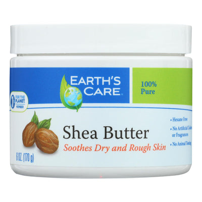 Earth's Care Shea Butter - 100 Percent Pure - Natural - 6 Oz