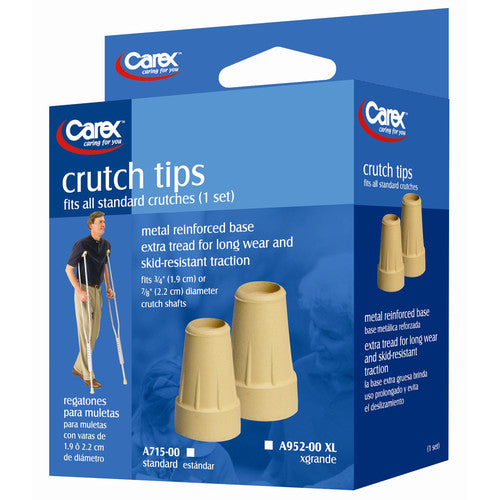 Carex X-Large Crutch Tips – Case of 6 Pairs