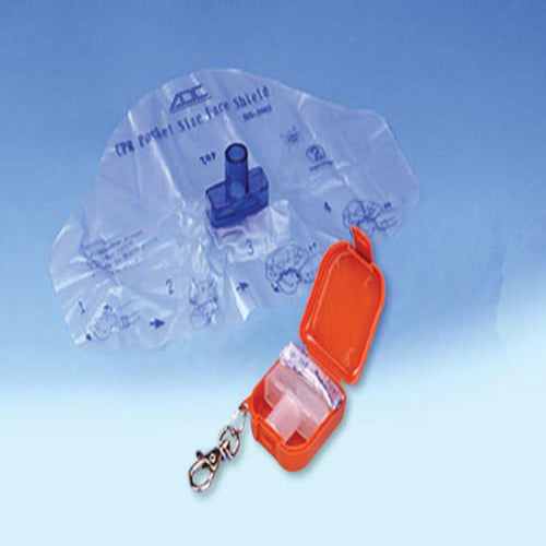 Adsafe CPR Face Shield Plus with Mouthpiece & One-Way Valve – Orange
