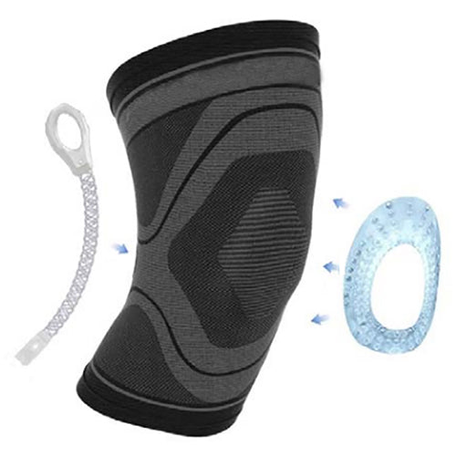 Active Compression Knee Sleeve with Patella Gel Support & Flexible Stays