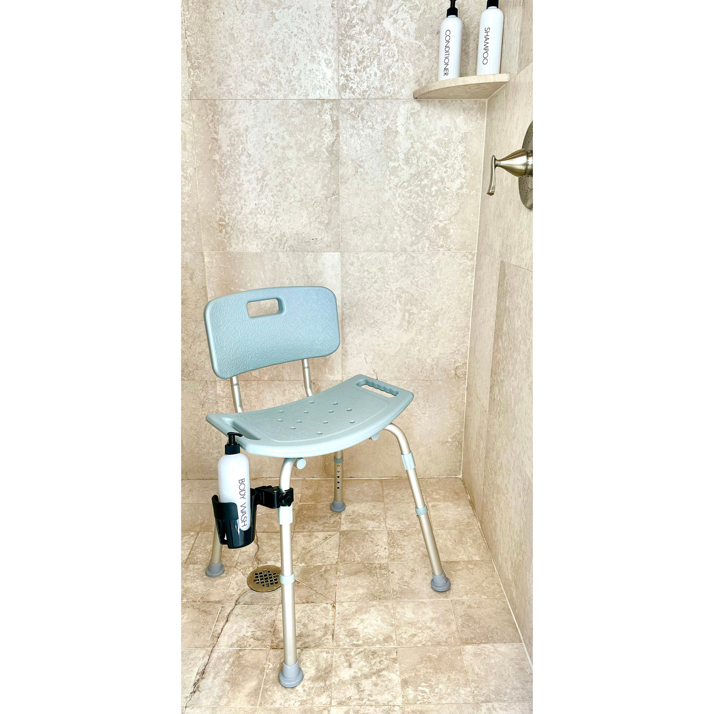 Blue Jay Bathroom Perfect Shower Chair with Backrest