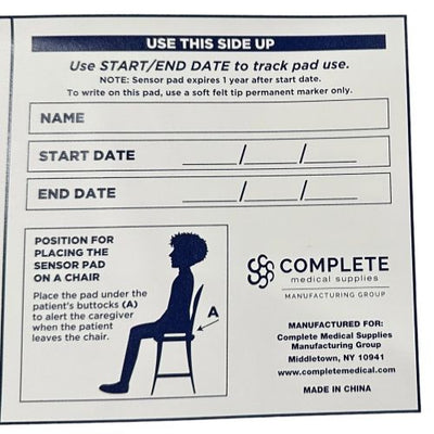 Blue Jay ALARM ALERT Chair Sensor Pad 7" x 15" – 1  Year