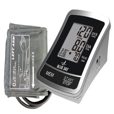 Blue Jay Fully Automatic Blood Pressure Monitor with 4 AAA Batteries