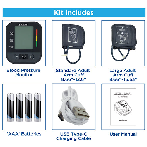 Deluxe Perfect Measure Blood Pressure Kit with 2 Cuffs
