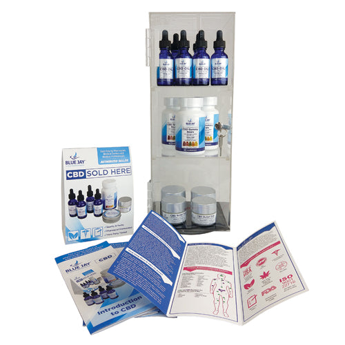 CBD Intro Display – Acrylic Showcase with 13-Piece CBD