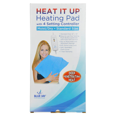 Moist/Dry Heating Pad with 4-Position Switch & Auto-Off