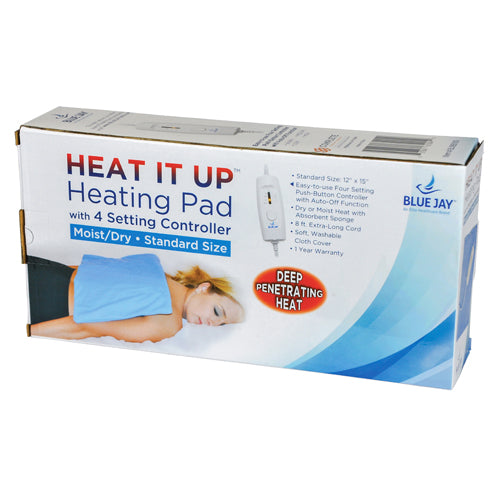 Moist/Dry Heating Pad with 4-Position Switch & Auto-Off